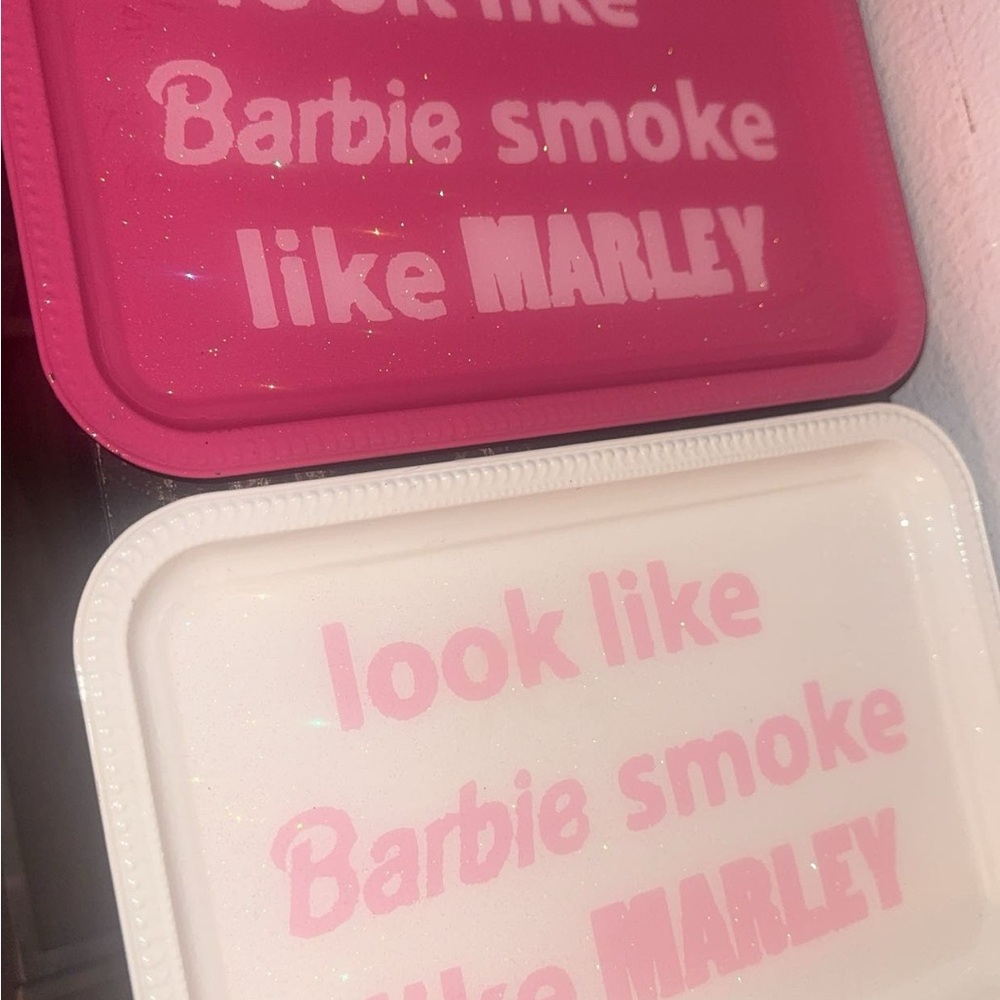 Vibrant Pink and Cream Party Decoration Trays